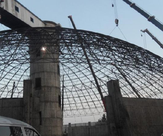 黑河网架分条或分块安装法