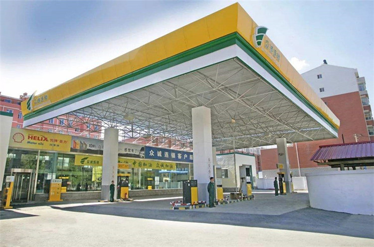 黑河加气站钢结构网架案例7